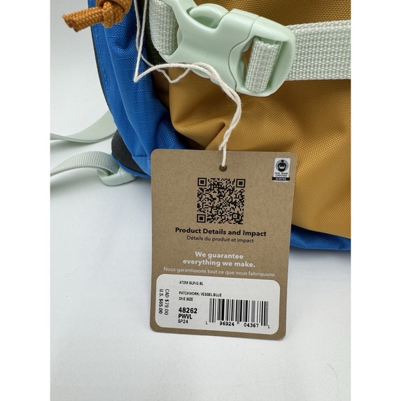 Patagonia 8L Atom Sling Patchwork Vessel Blue NWT - Picture 4 of 5
